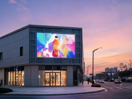 Outdoor commercial LED display facade